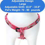 Adjustable Pink Camouflage Dog Harness - Step-In Reflective Vest for Large Dogs, Puppies & Seniors