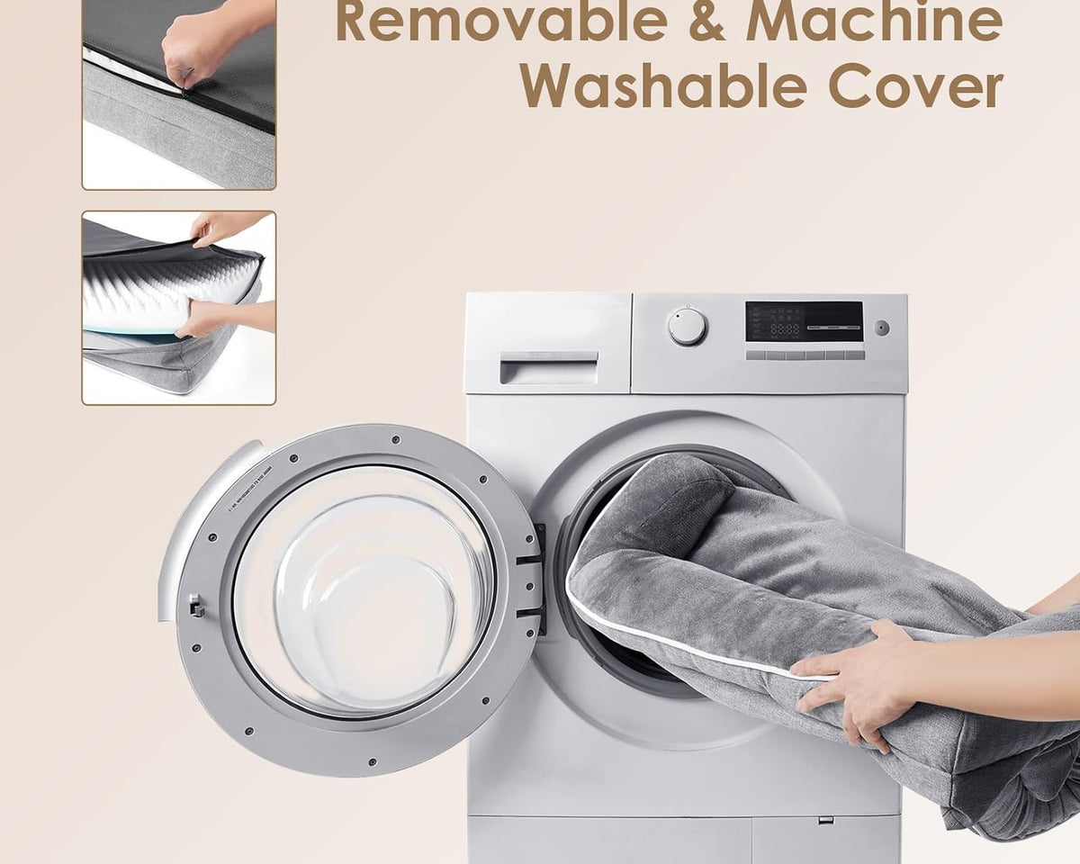 Orthopedic Dog Beds for Extra Large Dogs 44X32Inch, Waterproof Memory Foam XL Pet Bed with Sides, Non-Slip and Egg-Crate Foam Big Dog Couch Bed with Washable Removable Cover, Grey