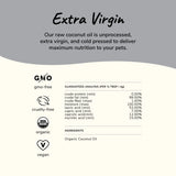 Premium Organic Coconut Oil Pet Supplement for Dogs & Cats - Natural Skin & Coat Care, Soothes Itchy Skin & Dry Noses - Cold Pressed Extra Virgin - Made in the USA