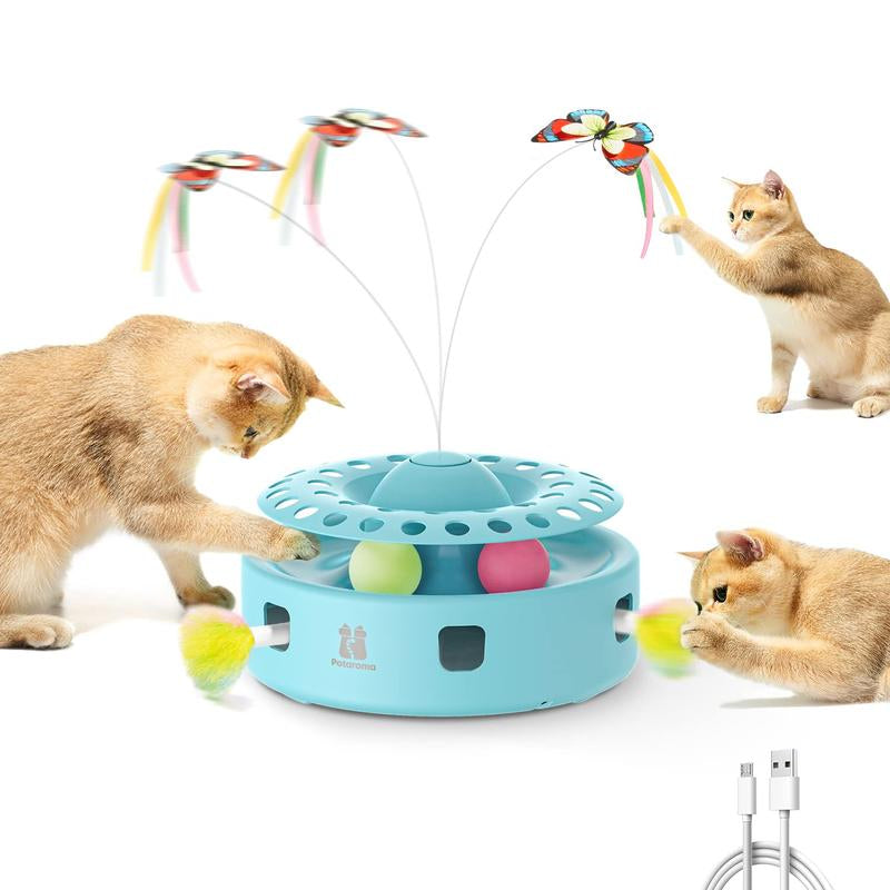 Potaroma Automatic Cat Toys 3-In-1 Interactive Kitten Toy