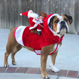 Adorable Santa Claus Ski Outfit for Pets - Warm and Frost Proof Christmas Clothing!