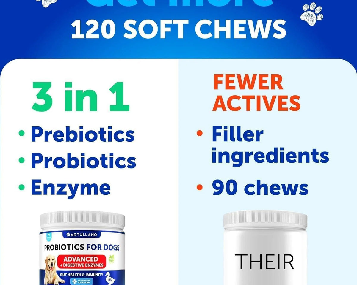 Ultimate Probiotics for Dogs - Boost Gut Health, Relieve Itchy Skin & Allergies, Strengthen Immunity & Combat Yeast
