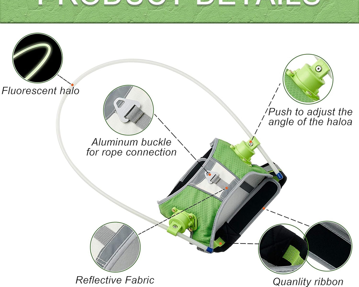 Adjustable No-Pull Dog Harness for Blind Dogs - Easy Walk Quick Fit Vest for Small to Medium Breeds