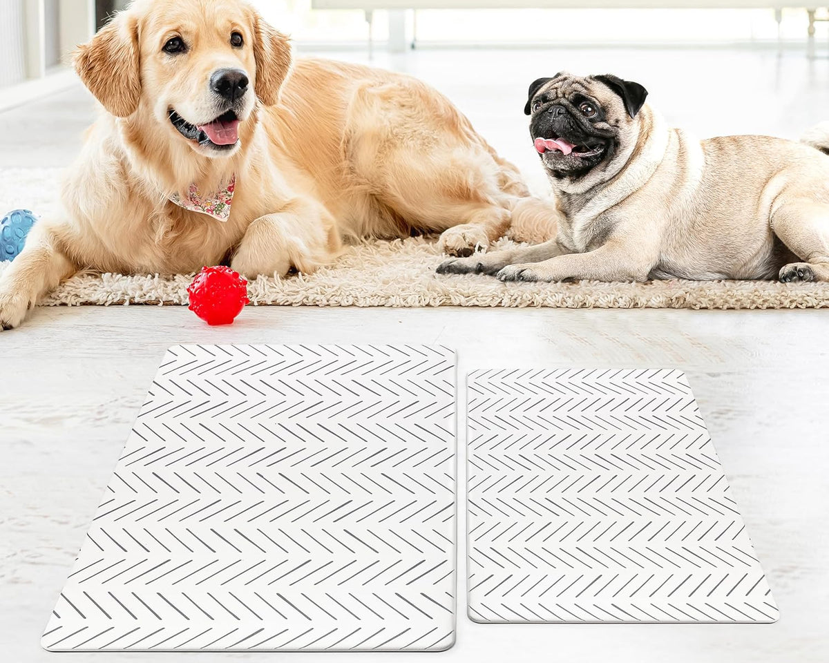 Premium Waterproof Pet Feeding Mat for Dogs and Cats - Non-Slip Large Food and Water Mat for Easy Floor Protection and Cleaning