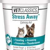 Relax & Unwind: Stress Away Calming Chews for Dogs and Cats - 65 Soft Chews with Melatonin & Ginger