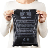 Dog Poop Leak Proof Bags with Dispenser and Leash Clip, Unscented, 300 Count, 20 Pack of 15, Black, 13 X 9 Inch