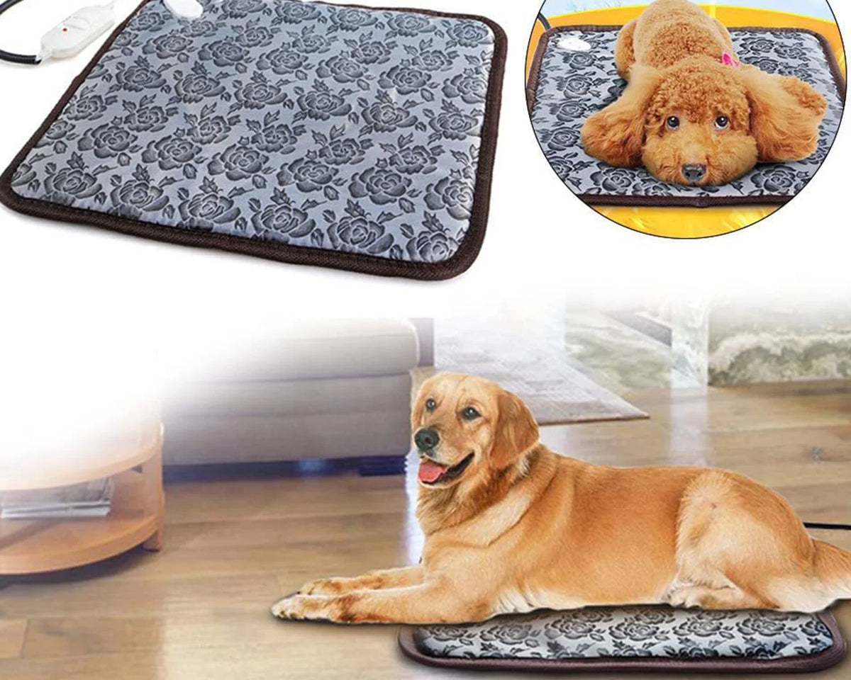 CozyPet Electric Heating Pad for Cats & Dogs - Dual Temperature Control, 17.7" Anti-Steel Cord Heated Bed Mat