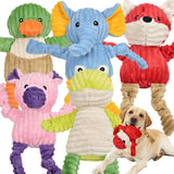Ultimate 5-Pack Tough Squeaky Dog Toys - Plush Animal Assortment for Small to Large Dogs - Perfect Chew Toys for Playtime Fun!