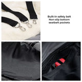 Ultimate Travel Bolster Car Seat Bed for Dogs & Cats - Safe & Comfortable Pet Carrier with Backseat Cover