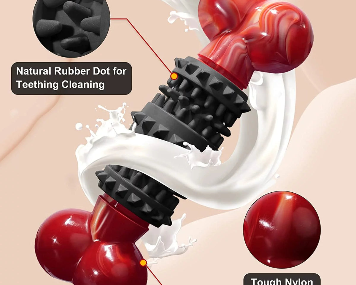 Indestructible Dog Toy for Aggressive Chewers - Interactive Bone Toy for Medium to Large Dogs by Dinosam