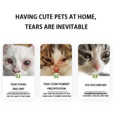 Pet Tear Stain Remover Brush - Essential Grooming Tool for Dogs and Cats, Perfect for Eye Area Hygiene!