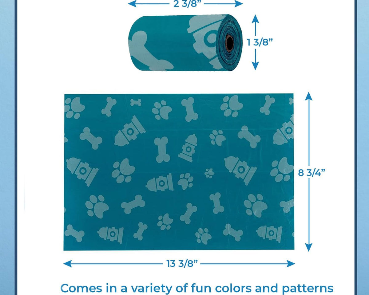 Premium Leak-Proof and Tear-Resistant Dog Waste Cleanup Bags (360 Count) - Durable Outdoor Use - Turquoise