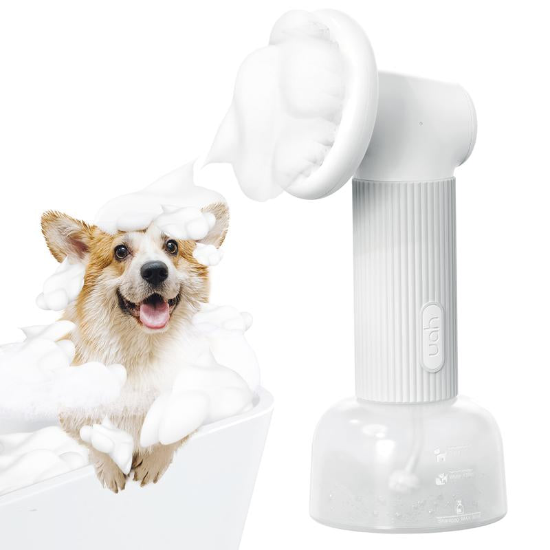 FUR-EVER CLEAN: Automatic Foaming Soap Dispenser & Dog Bath Brush Combo for Effortless Grooming