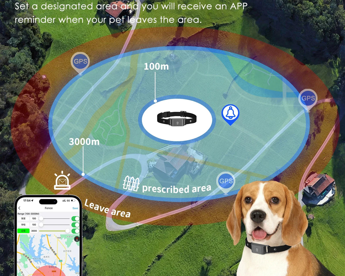 Ultimate 4G Pet GPS Tracker - Stylish Smart Collar for Dogs & Cats, Real-Time Location, Long Battery Life, Anti-Loss Solution for iOS & Android