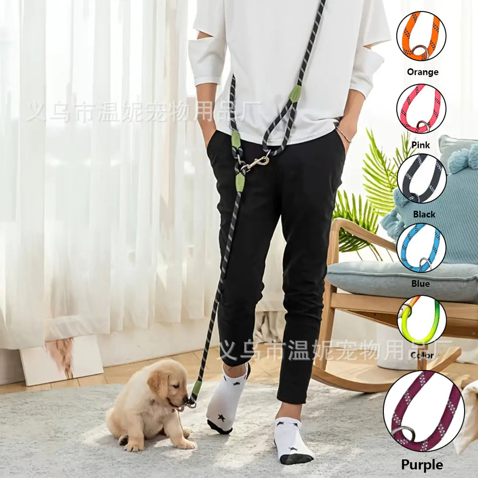 Amazon Best-Selling Reflective Nylon Dog Leash - My Pet Collective Amazon Best-Selling Reflective Nylon Dog Leash