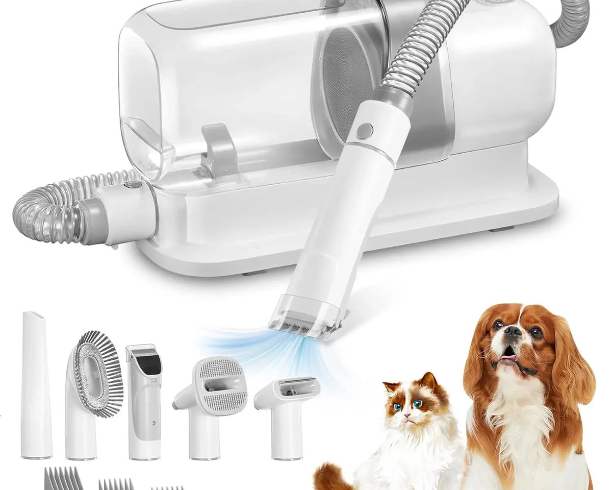 Dog Grooming Vacuum & Pet Grooming Kit with 2.3L Capacity Larger Pet Hair Dust Cup Dog Brush Vacuum for Pet Hair Vacuum Cleaner
