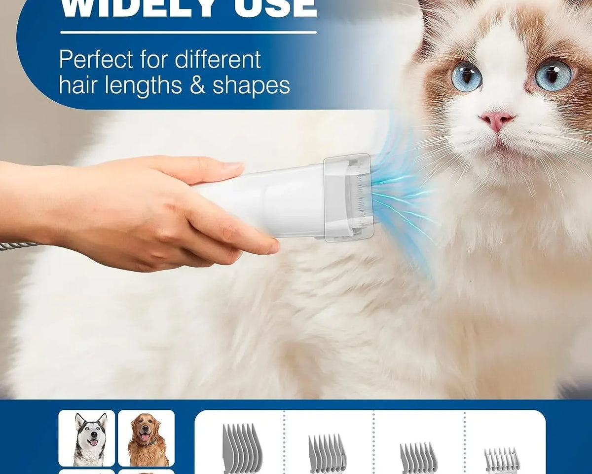 Dog Grooming Vacuum & Pet Grooming Kit with 2.3L Capacity Larger Pet Hair Dust Cup Dog Brush Vacuum for Pet Hair Vacuum Cleaner