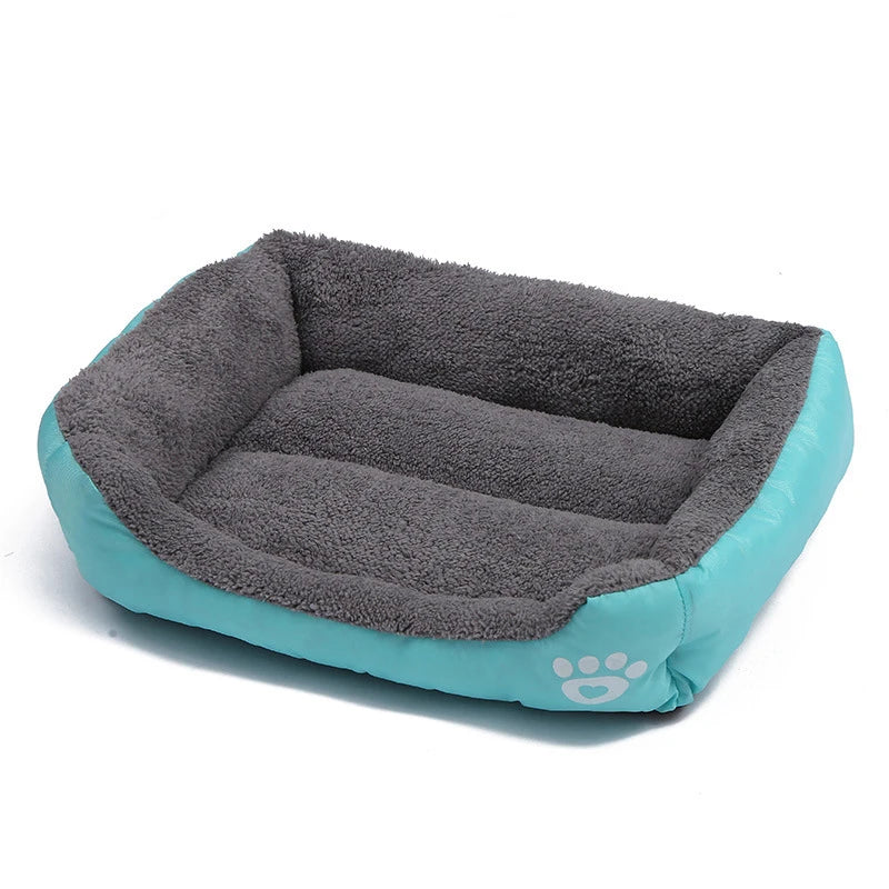 Large Dog Bed Square Plush Cat Nest Kennel All Season Washable Dog Sofa Waterproof Mattress Cat Bed for Medium Dogs Accessories
