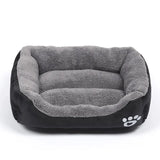 Large Dog Bed Square Plush Cat Nest Kennel All Season Washable Dog Sofa Waterproof Mattress Cat Bed for Medium Dogs Accessories