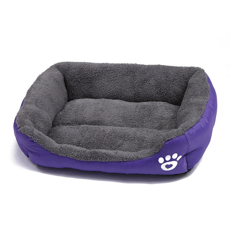Large Dog Bed Square Plush Cat Nest Kennel All Season Washable Dog Sofa Waterproof Mattress Cat Bed for Medium Dogs Accessories