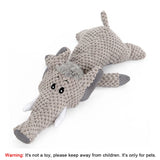 Large Dog Toy Bite-Resistant Sound Plush Toy Lion Wolf Elephant Cartoon Pet Toy Squeaky Dog Toy for Small & Medium Dogs