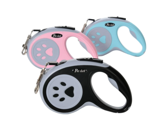 Automatic Retractable Pet Leash, Bone Paw Print Telescopic Dog Leash, Dog Leash, Dog Leash