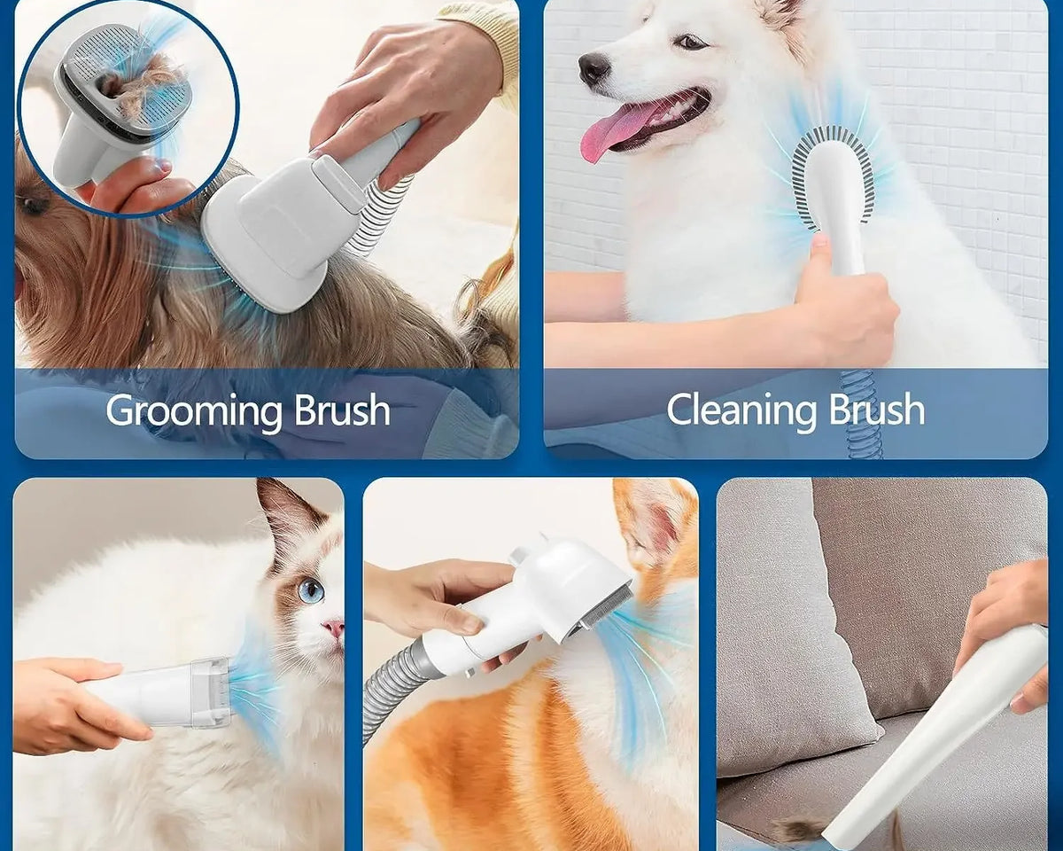 Dog Grooming Vacuum & Pet Grooming Kit with 2.3L Capacity Larger Pet Hair Dust Cup Dog Brush Vacuum for Pet Hair Vacuum Cleaner