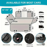 Ideal Car Seat Cover, Upgrade Your Car Seats with This Waterproof, Scratch-Resistant Dog Hammock Cover!