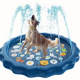Ultimate Heavy-Duty Outdoor Pet Bathing Basin with Spray Function - Non-Slip Dog Water Play Mat for Summer Fun!