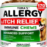 All-Natural Dog Allergy Relief Chews – 170 Delicious Treats for Soothing Itch Relief