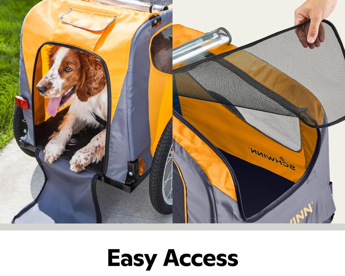 Ultimate Schwinn Rascal Pet Trailer - Adventure-Ready Design for Pets Up to 100 lbs with Bug Protection and Easy Access!