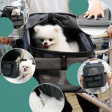 Ultimate Expandable Soft-Sided Dog Carrier with Storage Pockets & Adjustable Strap - Perfect for Small Dogs & Cats - Stylish Grey Design
