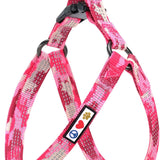 Adjustable Pink Camouflage Dog Harness - Step-In Reflective Vest for Large Dogs, Puppies & Seniors