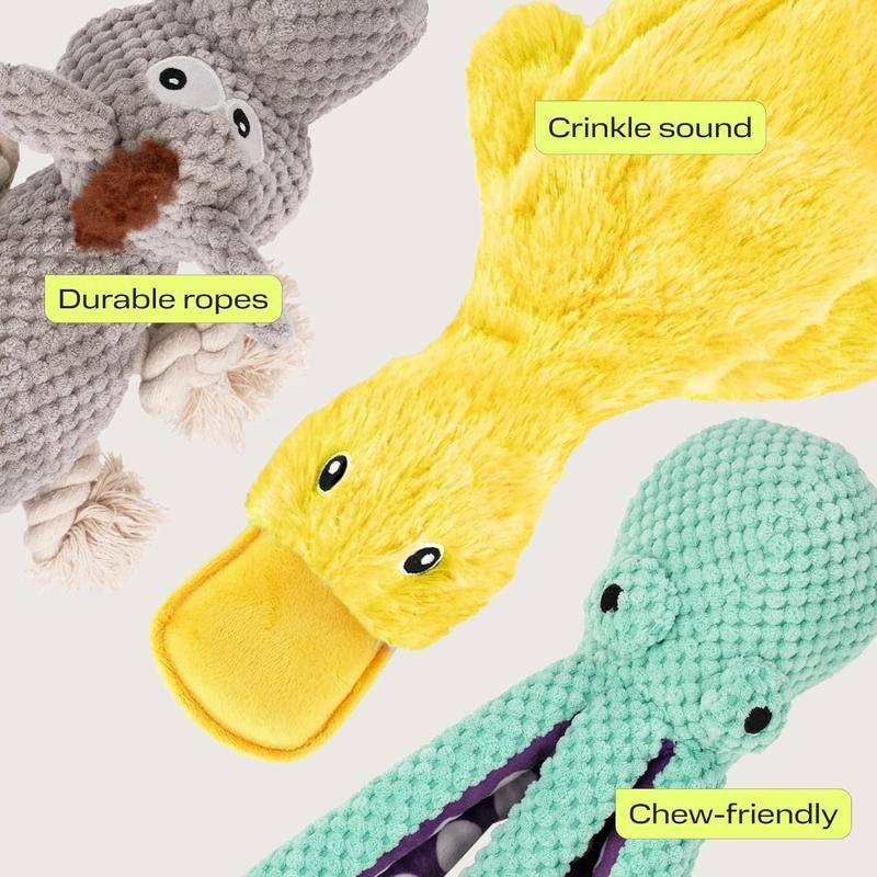 Ultimate Petspy Squeaky Dog Toy Pack - 3 Fun Chew Toys for Happy Pups!