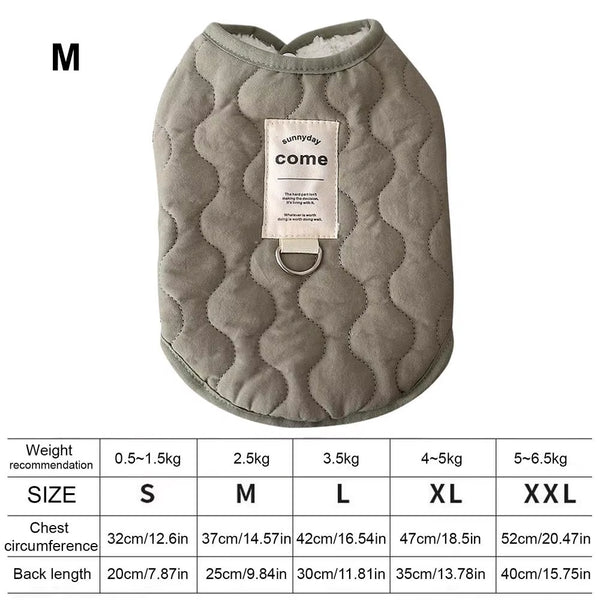 Cozy Winter Dog Coat with Harness Hole - Warm Snow Vest for Cold Weather Adventures