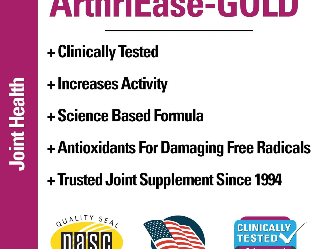 Arthriease-Gold Hip & Joint Support Powder for Dogs & Cats - Boost Flexibility & Joint Health - Antioxidant-Enriched 1 lb