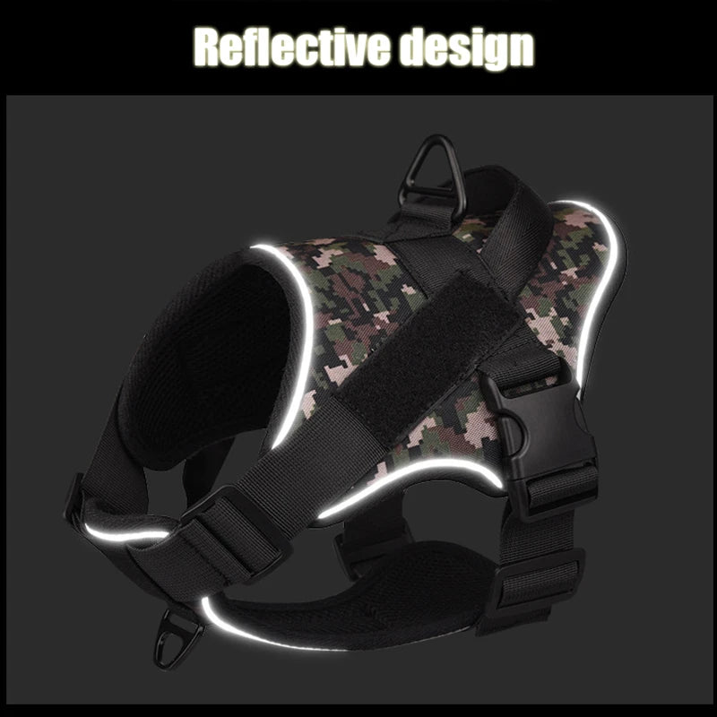 Ultimate No-Pull Reflective Dog Harness - Adjustable and Breathable Vest for All Outdoor Adventures