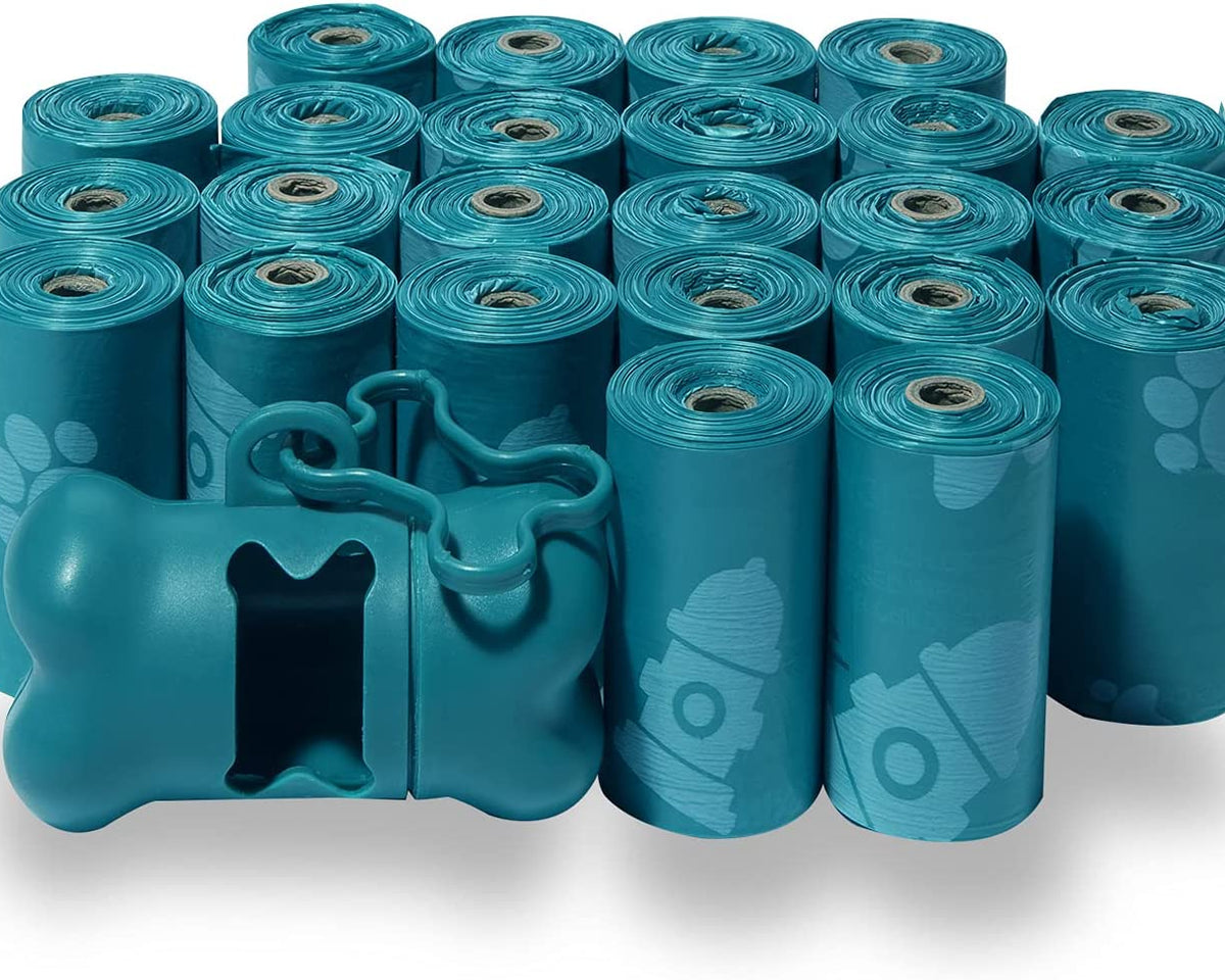 Premium Leak-Proof and Tear-Resistant Dog Waste Cleanup Bags (360 Count) - Durable Outdoor Use - Turquoise