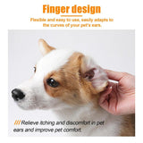 Pet Ear Cleaning Finger Wipes - 50 Count Set for Dog and Cat Ear Care and Grooming Supplies
