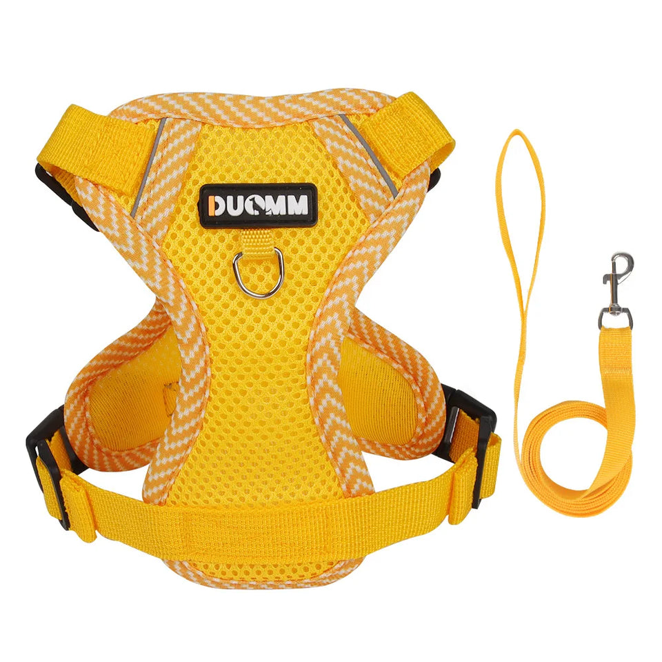 Adjustable Escape-Proof Reflective Cat Harness with Leash - Perfect for Safe Outdoor Walks with Small to Medium Cats and Kittens