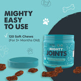 Waggables Hip & Joint Chews for Dogs - Vet-Formulated Glucosamine, Chondroitin & MSM Supplement for Enhanced Mobility - 120 Count