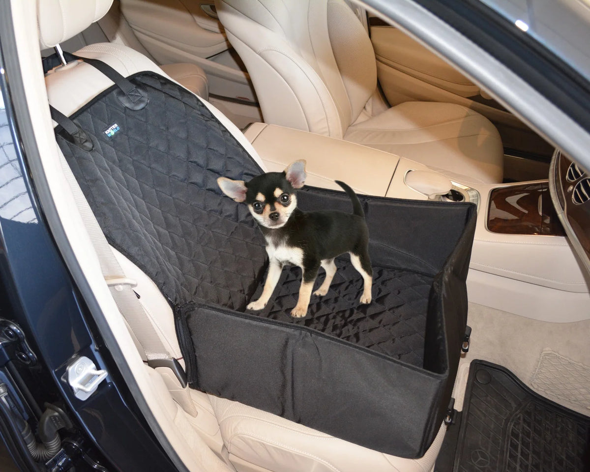 2-in-1 Front Car Seat Covers - Pet Travel Protector Basket for Dogs and Cats, Scratch Resistant, Waterproof, and Non-Slip