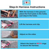 Adjustable Pink Camouflage Dog Harness - Step-In Reflective Vest for Large Dogs, Puppies & Seniors