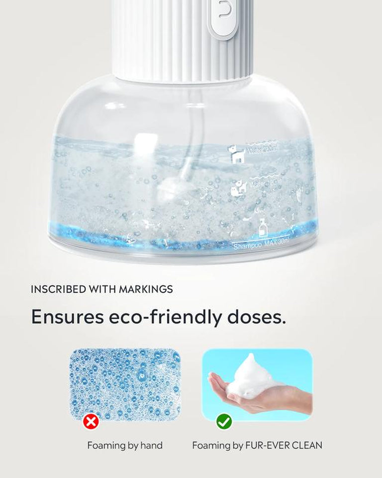 FUR-EVER CLEAN: Automatic Foaming Soap Dispenser & Dog Bath Brush Combo for Effortless Grooming