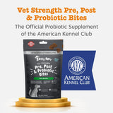 Vet-Strength Probiotic Bites for Dogs - 60 Count Gut Health Supplement for Optimal Digestion
