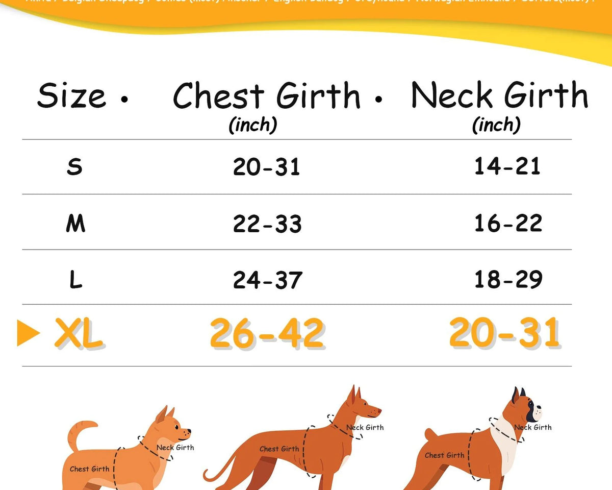 No Pull Adjustable Dog Harness for Large Breeds - Reflective Vest with Handle