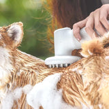 FUR-EVER CLEAN: Automatic Foaming Soap Dispenser & Dog Bath Brush Combo for Effortless Grooming