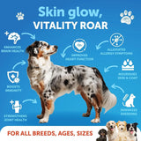 Premium Wild Alaskan Salmon Oil for Dogs - 8 FL OZ Omega 3 Fish Oil with Natural EPA