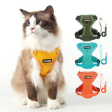 Adjustable Escape-Proof Reflective Cat Harness with Leash - Perfect for Safe Outdoor Walks with Small to Medium Cats and Kittens