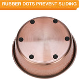 Hammered Decorative Designer Bowls - Premium Luxury Pet Dishes for Dogs and Cats (Small, Copper)